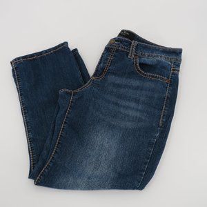 Nine West Women's Straight Leg Cropped Jeans with Back Pocket Design Size 6/28